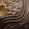 #732 Black with Bronze Wash: Black base color with bronze color hand rubbed into recesses